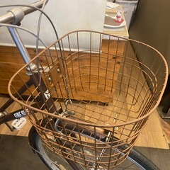 27インチ自転車　LEDオートライト　6速　ブラウンの画像