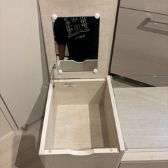 ★【ニトリ】ドレッサーテーブル ［リズバレーSLM9040T］【定価14,990円】ガラス天板  の画像