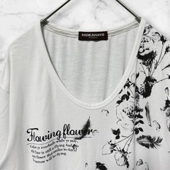 【NICOLE HIDEAWAYS】ニコル メンズ 半袖シャツ サイズ48 L相当 白 の画像