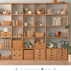 スタッキングチェスト・引出し・4個／オ 一夕材突板 幅3 7x奥行28x高さ37cmの画像