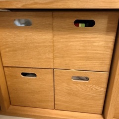 スタッキングチェスト・引出し・4個／オ 一夕材突板 幅3 7x奥行28x高さ37cmの画像
