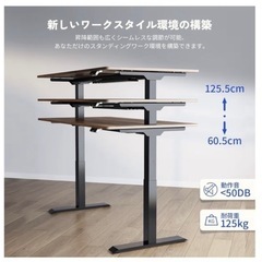 【美品・値下げ済み】昇降式デスクの有名ブランドFlexiSpotの天板と土台のお得なセットの画像