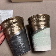 美濃焼　晴々窯　ペアビアカップの画像