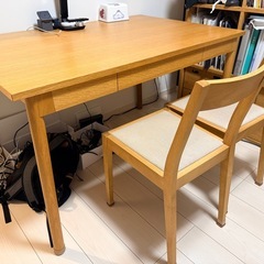 無印 IDEE STILT TABLE OO NATURAL 幅120x奥行80x高さ72.5cmの画像