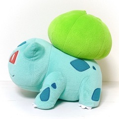 【非売品】ポケモン サン＆ムーン めちゃでかぬいぐるみ フシギダネ（両目開き）の画像