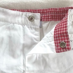 babyディオール　ショートパンツ　赤チェックの画像