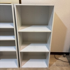 カラーボックス　3段ボックス白✖️2個の画像