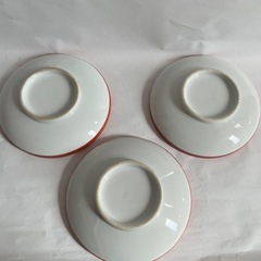 赤 金彩 花柄 和食器 5枚セットの画像