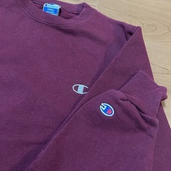 【90sUSA】Championスウェット赤Sサイズ 刺繍タグの画像