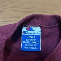 【90sUSA】Championスウェット赤Sサイズ 刺繍タグの画像