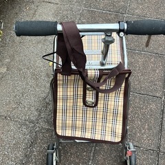 シルバーカー 押し車 歩行器 、チェック柄 中古品の画像