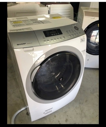 NO B163 ?福岡市内配送設置無料✨?シャープ SHARP ドラム式プラズマクラスター洗濯乾燥機（10kg） 右開き シルバー系 
