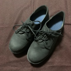 厚底 レースアップシューズ ブラックの画像