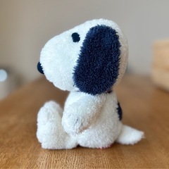 ナカジマコーポレーション ブルーベリーチェック スヌーピー M ぬいぐるみの画像