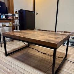 木目調ローテーブル 幅80cm 奥行き55cm  高さ37cm  の画像