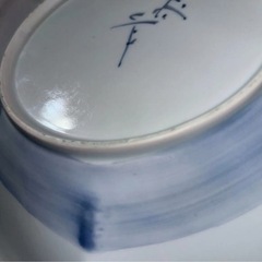 有田焼 6角形 大皿 深皿 レトロ アンティーク 青華柄 八角皿 盛皿 和食器 陶器 飾り皿 飾ってましたの画像