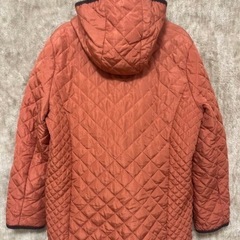 【商品名】 キルティング フード付き 中綿ジャケット／コート ブラウン系の画像