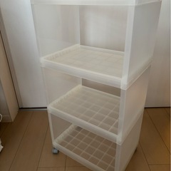 無印良品 ポリプロピレン組立式ワゴン・キャスター付・３段の画像