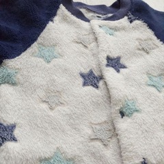 POLO Babyフード付きロンパース クマ耳　ネイビー　星柄　2点セットの画像