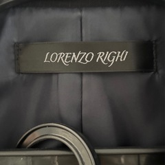 LORENZORIGHIネイビースーツ　ジャケット＆スカート　ストライプ 7ARの画像