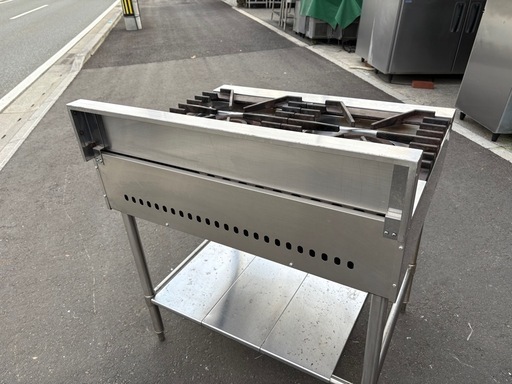 ■中古品 フジマックガステーブル FGTNS097520 LPガス 2022年 900Ｘ750Ｘ820ｍｍ ガスコンロ 動作問題なし■