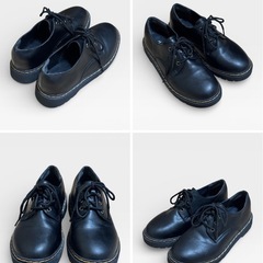 PINK CAT レースアップシューズ 黒 22cm 厚底 小さめ 韓国の画像