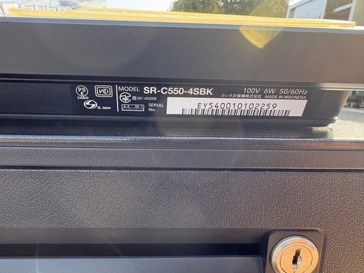 ■中古品 カシオレジスター SR-C550‐４SBK レジ 厨房 動作問題なし■