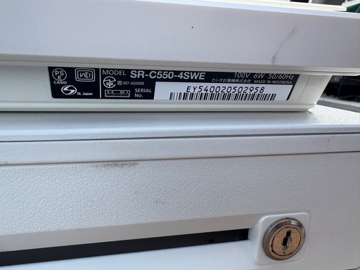 ■中古品 カシオレジスター SR-C550-4SWE  レジ 厨房 作問題なし■