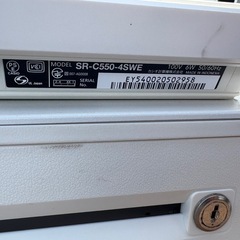 ■中古品 カシオレジスター SR-C550-4SWE  レジ 厨房 作問題なし■の画像