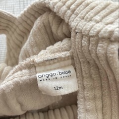 anggo:bebe ベージュ サロペット　オーバオール12M 韓国の画像