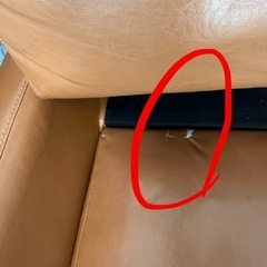 譲ります　ソファ　合成茶革　の画像