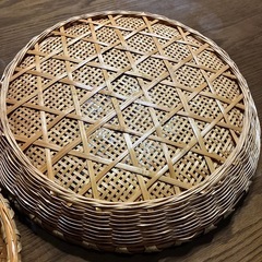 竹ざる　２枚の画像