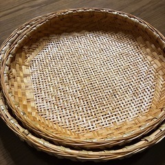 竹ざる　２枚の画像