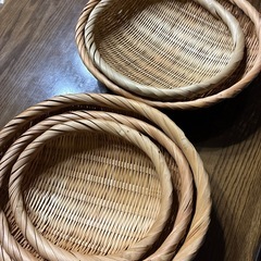 楕円　竹ざる　大2 中2 小1 の画像