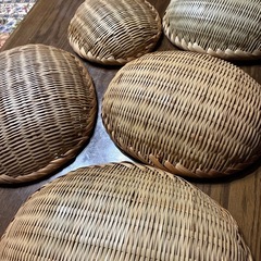 楕円　竹ざる　大2 中2 小1 の画像