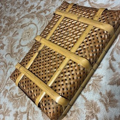 長方形　竹ざる　大の画像