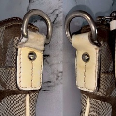 COACH コーチ シグネチャー ショルダーバッグ ブラウン ベージュ の画像