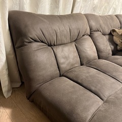 ニトリ つながるワイドポケットコイル座イス　ブラウンの画像