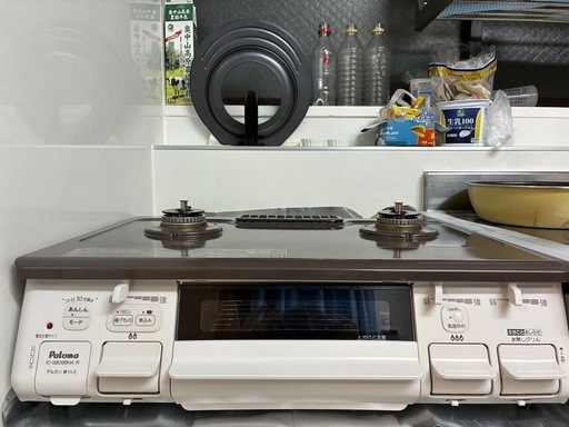 •	「都市ガス Paloma ガスコンロ ICS8090KHA-R 右強火 美品