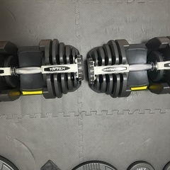 ベンチプレスセット一式、可変式ダンベル40キロ✖️2、プレート総合計155キロ、イージーバーの画像