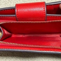 COACH 二つ折り財布 ブラウン/レッドの画像