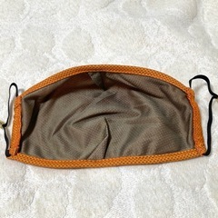 『カーブス』ワークアウト用マスク　未使用:マスク　オレンジ：メッシュ:長さ調整可能の画像