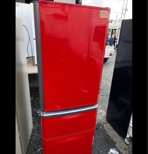 NO B778?福岡市内配送設置無料✨?三菱 【右開き】370L 3ドアノンフロン冷蔵庫 イタリアンレッド MR-C37EZ-R