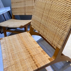 ラタンチェア　ローチェア　アジアン家具の画像
