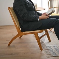 ラタンチェア　ローチェア　アジアン家具の画像