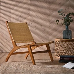 ラタンチェア　ローチェア　アジアン家具の画像