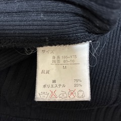 メンズ　長袖ブラックカットソー　春服の画像