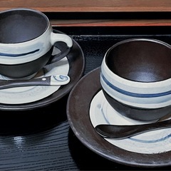 【未使用品⑤】カップ＆ソーサー 2客セットの画像