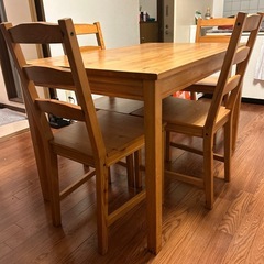 ダイニングテーブルセット 4人用 4脚付の画像