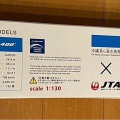 JTA  ジンベエジェット　美ら海水族館限定　ボーイングの画像